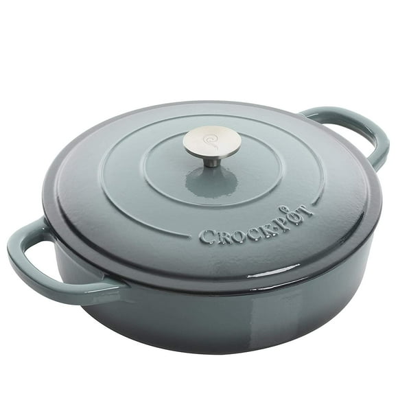 Olla de barro Braiser Crock-Pot de hierro fundido esmaltado artesanal, 5 litros