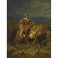 thumbnail image 3 of Adolf Schreyer 19x24 Black Modern Framed Museum Art Print Titled - An Arab Scout on Horseback, 3 of 5