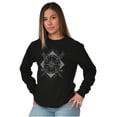 thumbnail image 3 of Compass Diamond Symbolic Spiritual Plus Size Long Sleeve Graphic Tee Shirt Brisco Brands 2X, 3 of 5