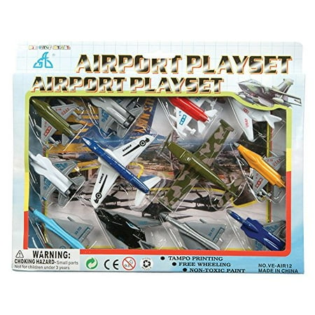 Airplane Factory - Kids Authority Airplane set - 1 Dozen Assorted Airplane Die Cast