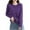 Purple, variant on hoksml Women's Button Knit Cardigan Sweater Solid Color Long Sleeve Crewneck Open Front Knit Coat Soft Comfortable Casual Lightweight Cover-Up