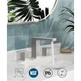 thumbnail image 2 of Grifo de baño QFN cuadrado de 8 pulgadas de níquel cepillado con 3 orificios, 2 of 9