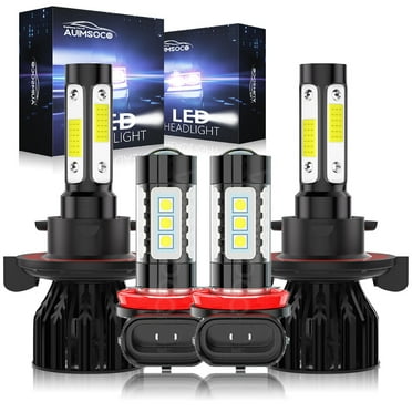 6000K Cool White LED Headlight 9008 H11 Combo For Jeep	Renegade 2015-2018 2019 2020 2021, High Low Beam   Fog Light, 4000LM Super White Bright, Plug-N-Play
