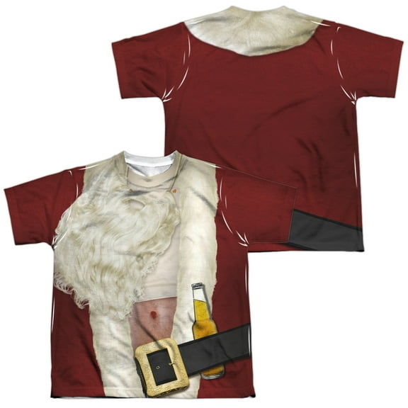 Bad Santa Costume (Front - Back Print) - Youth Short Sleeve Shirt - Small
