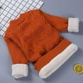 thumbnail image 6 of YunPes Boys Girls Cable Knit Sweater Kids Thick Fleece Lined Mock Neck Long Sleeve Pullover Shirt Winter Warm Solid Tops, 6 of 6