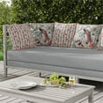 thumbnail image 6 of Peacock Paradise Indoor/Outdoor Fabric Pillow in White 18x18, 6 of 7