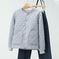 thumbnail image 2 of Lovzfmll Veste Décontractée pour Femmes, Style à Capuche à Manches Longues Coloré Gris, TG, 2 of 6