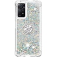 thumbnail image 5 of for Xiaomi Note 11 Pro Glitter Case with Ring Holder, Bling Sparkle Floating Liquid Soft TPU Cushion Fashion Clear Case Cover for Xiaomi Note 11 Pro/Note 11 Pro+  Silver, 5 of 13