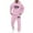 Pink, variant on Men Sweatsuits 2 Piece Set Letter Print Loose Hoodies Sweatshirt And Joggers Sweatpants Set Casual Street Fall Winter Long Sleeve Sport Suit Set With Pocket