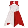 thumbnail image 5 of Vestido de baile lírico de alabanza de Ballet para niñas, sin mangas, con lentejuelas huecas, dobladillo asimétrico, ropa de baile en contraste, vestido de coro moderno, 5 of 5