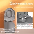 thumbnail image 3 of SUNRINX Light Gray One-Piece Toilet, 17.1" ADA Comfort Chair Height Elongated Toilet for Bathrooms, 1.1/1.6 GPF Water-Efficient Dual Flush System, Soft-Close Seat, 3 of 13