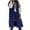 Navy, variant on MOJOGO Women's Puffer Vest Quilted Snap Sleeveless Mid-Length Outwear Jackets Warm Fall Winter Down Coats with Hood Navy L