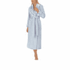 Carole Hochman Women's Long Plush Wrap Robe with Patch Pockets, Blue Small