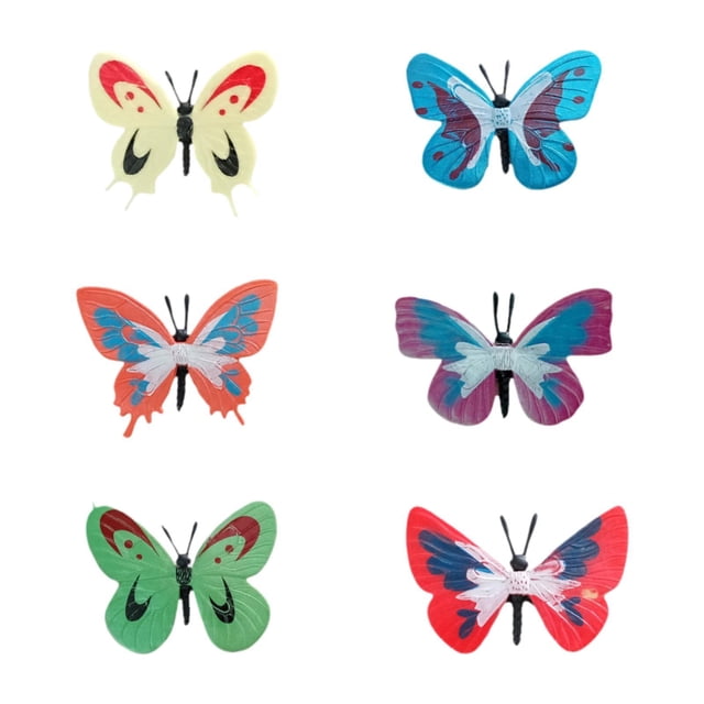 6 Pegatinas de Mariposa para Decorar El Refrigerador, Pequeñas Y Divertidas, para La Oficina, Pizarra Blanca Y Puerta.