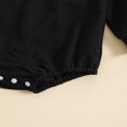 thumbnail image 6 of Toddler Romper Boys Girls Long Sleeve Letter Prints Romper Kids Spring Clothes Baby Onesies Black 6 Months-12 Months, 6 of 6