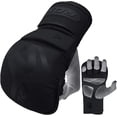 thumbnail image 5 of RDX MMA Hybrid Sparring Gloves, Maya Hide Leather, Open Ventilated Palm, Padded Mitts Martial Arts Kickboxing Muay Thai Training Cage Fighting, Men Adult, Punching Bag and Pads Workout, 5 of 9