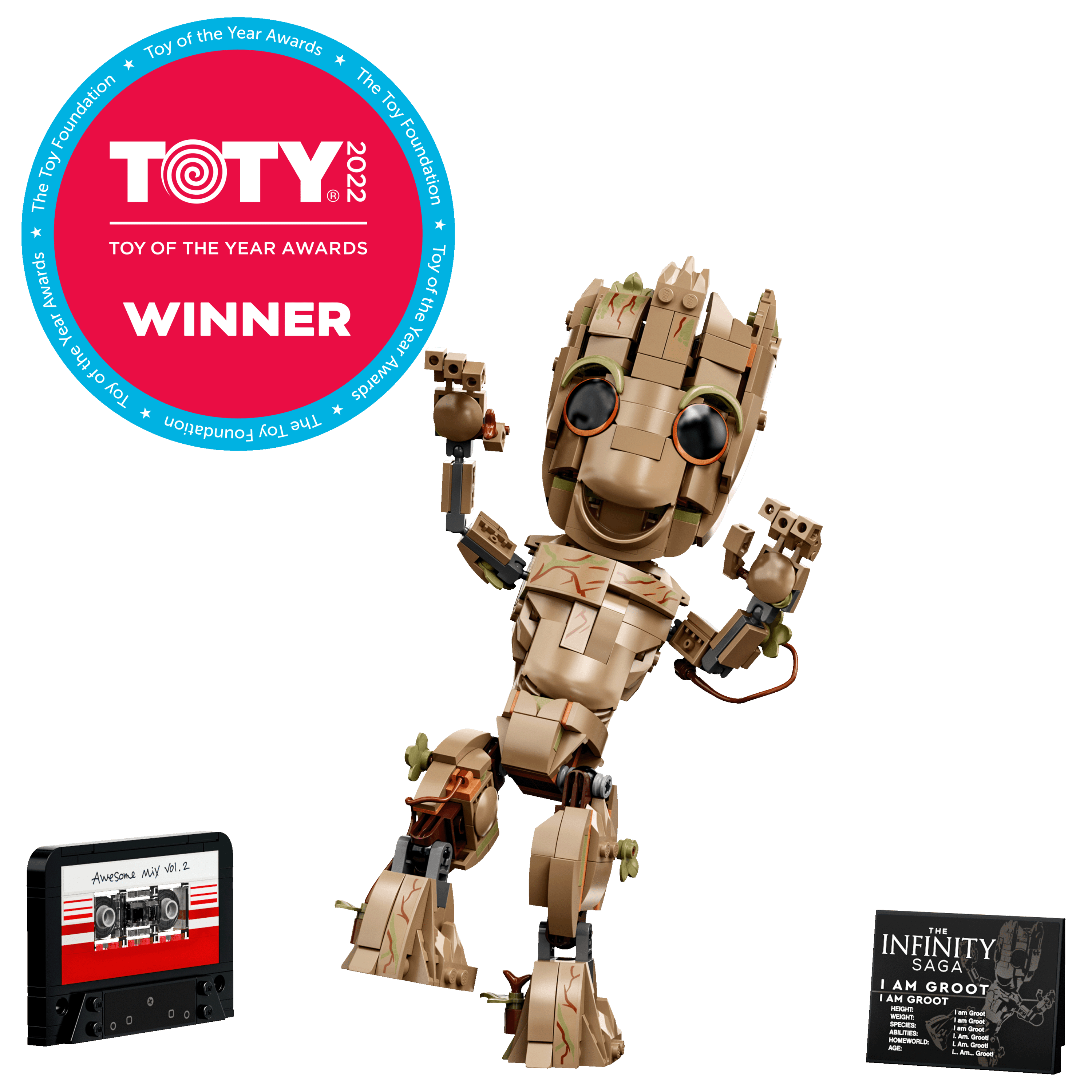 LEGO Marvel I am Groot Buildable Toy, 76217 Guardians of the Galaxy 2 Set, Collectable Baby Groot Model Figure, Gift Idea