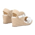 thumbnail image 3 of Sandalia De Plataforma Confort Turkia Con Yute Natural Napa Metálica Plata Para Mujer, 3 of 5