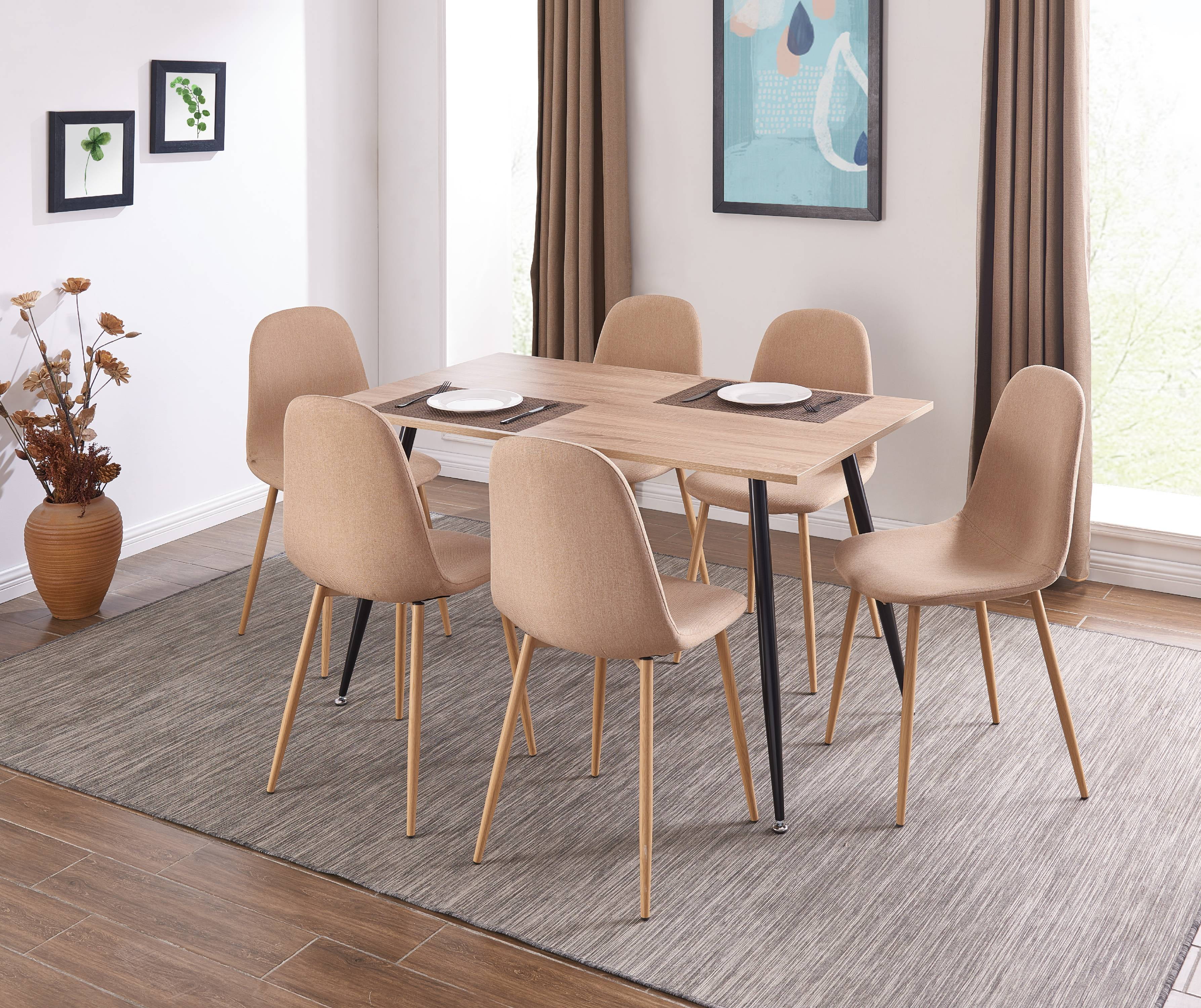 Buy IDS Home 7-Piece Modern Wood Kitchen Dining Set Rectangular Table