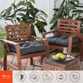 thumbnail image 5 of Sunbrella 20 x 20 in. Outdoor Tufted Dining Seat Cushion (2-Pack), Canvas Coal, 5 of 7