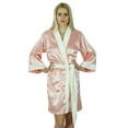 thumbnail image 3 of Bimba Women Short Satin Robe Velvet Belt Getting Ready Bridesmaid Robe Coverup, 3 of 5