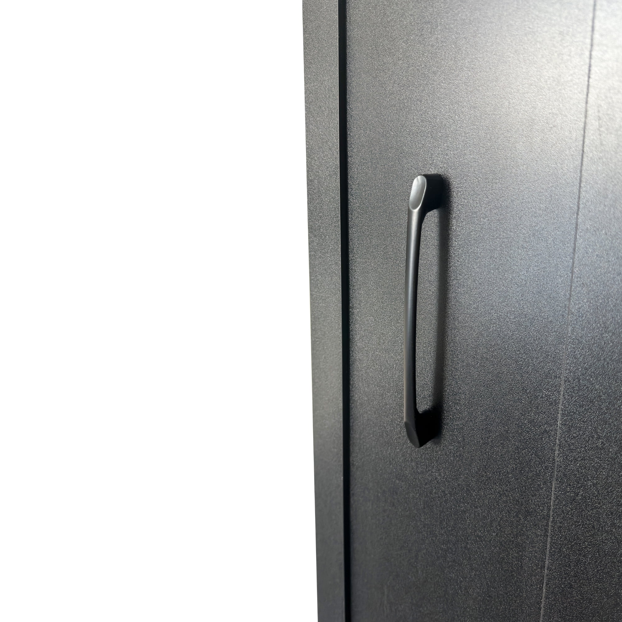 Large Slim Storage Cart Kitchen Rolling Narrow Cabinet with Handle Wheels, Black