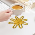 thumbnail image 3 of RKSTN Cotton Coasters Sunflower Cottons Rope Placemat Semi Handmade Heat Insulation Pad Cottons Pot Pad Ins Flower Style Tableware Pad Set Kitchen Gadgets, 3 of 4