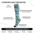 thumbnail image 3 of Lsque Crocodile Riding Skateboard Pattern Sport Compression Socks for Men & Women 15-20 mmHg Knee High Nurse Pregnant Running Medical and Travel Athletic, 3 of 6