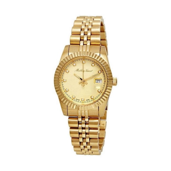 Rolly III Crystal Gold Dial Ladies Watch D810PDI