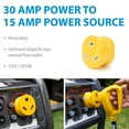 thumbnail image 6 of Camco Heavy Duty RV Auto PowerGrip Adapter- Contoured Shape For Easy Grip and Removal (15M, 30 Amp, 125 V, 1875 W) (55223), 6 of 6