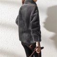 thumbnail image 5 of Sherpa Fleece Jackets for Women Casual Solid Long Sleeve Zipper Hooded Plush Coat Winter Warm Sweater Tops, 5 of 5