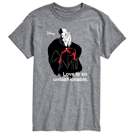 Disney Villains - Cruella De Vil Love Unfasionable  - Men's Short Sleeve Graphic T-Shirt