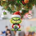 thumbnail image 4 of Adorno para árbol de Navidad Grinch con colgantes de monstruo verde divertidos y bonitos de 8cm para interiores, 4 of 5