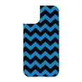 thumbnail image 3 of DistinctInk Custom SKIN / DECAL compatible with OtterBox Defender for iPhone 11 Pro (5.8" Screen) - Black Blue Chevron Stripes - Chevron Stripes Pattern, 3 of 5