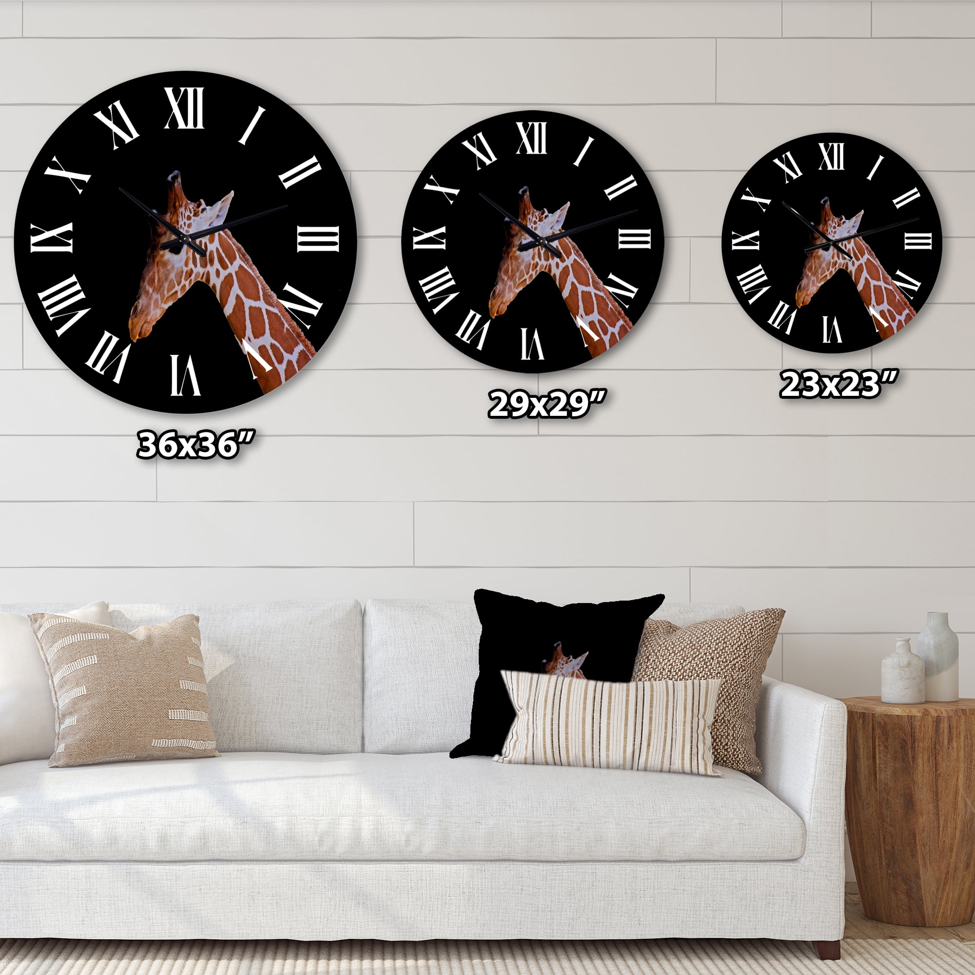 Designart 1 in Quartz Farmhouse Wall Clock