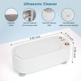 thumbnail image 2 of Portable Jewelry Cleaner 300ml Ultrasonic Glasses Cleaning Device 45kHz Deep Clean 3 Modes Stainless Steel Tank for Rings Watch Denture Makeup Brush, 2 of 5