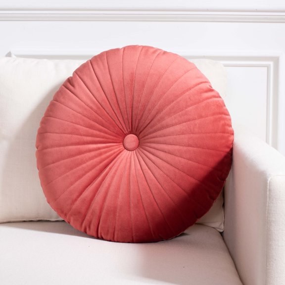 SAFAVIEH Vallory Solid Pillow, 16" x 16", Coral