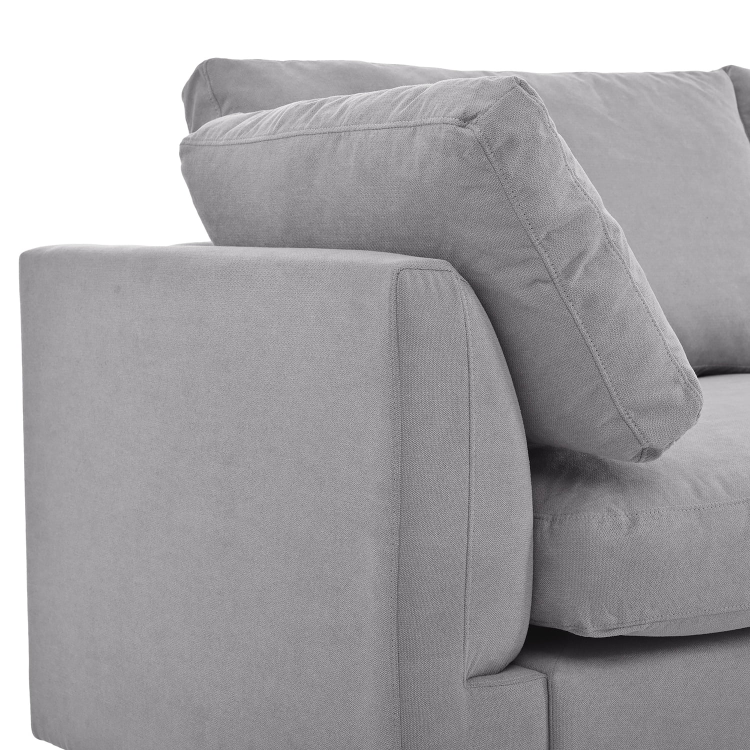 Kadyn Upholstery Convertible Sectional Sofa, L Shaped Couch with Reversible Chaise for Bedroom, Gray
