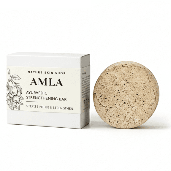 Nature Skin Shop Amla Ayurvedic Shampoo Bar, Strengthening for Fuller Hair, 2.7 Ounces