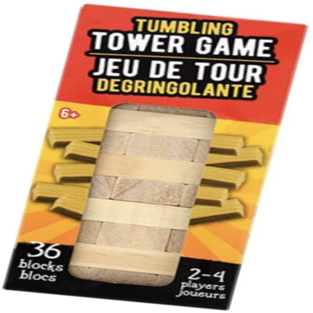 LOT OF Tumbling Tower Game Wooden Mini Wood Blocks 2-4 Players Travel Size 