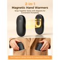 thumbnail image 2 of Biwat Hand Warmers Rechargeable 2 Pack, Magnetic Electric Handwarmers Ultralight Portable, 3 Levels Heat, for Winter Warmth, Gifts for Men, Women, 2 of 4