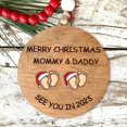 thumbnail image 4 of Baby First Christmas Ornament 2025 Merry Christmas and Daddy Coming Soon See You in 2025 Baby Pregnancy Announcement Xmas Tree Decorations/ Wooden Christmas Decorations, 4 of 8