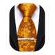 thumbnail image 1 of Corbata Barry.Wang de seda naranja con estampado floral, 150 cm, con clip, 1 of 7