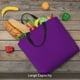 thumbnail image 5 of Fotbe Purple Bolsa Tote con Estampado para Mujer, Bolsos con Cremallera, Bolsa de Hombro Casual de Gran Capacidad con Bolsillos Internos, 5 of 7