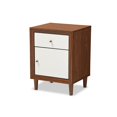 thumbnail image 3 of Urban Designs Harlow White and Walnut Wood 1-drawer and 1-door Nightstand, 3 of 5