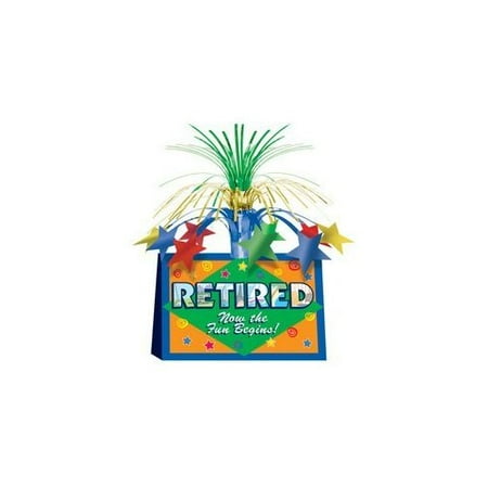 Retired Now The Fun Begins Centerpiece Party Accessory (1 count) (1/Pkg)