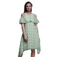 thumbnail image 1 of Bimba Tunique à Épaules Dénudées Imprimée Papillon pour Femmes Robe de Soirée Col Rond-TTG, 1 of 6
