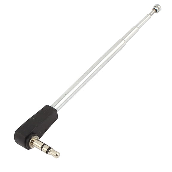 REGALWOVEN 3.5mm Male 4 Section Telescopic FM Radio Antenna Plug for Mobile Phone 8.9"/ 23cm