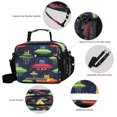 thumbnail image 3 of FORMRS Student Insulated Lunch Bag with Shoulder Strap Reusable Cooler Box for School, Colorful Space Cat, 3 of 9
