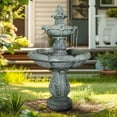 thumbnail image 2 of 48in High Outdoor Three-Tier Water Fountain with Water Pump for Gardens, Landscaping, Patios, Balconies and Lawns Decoration, 2 of 9